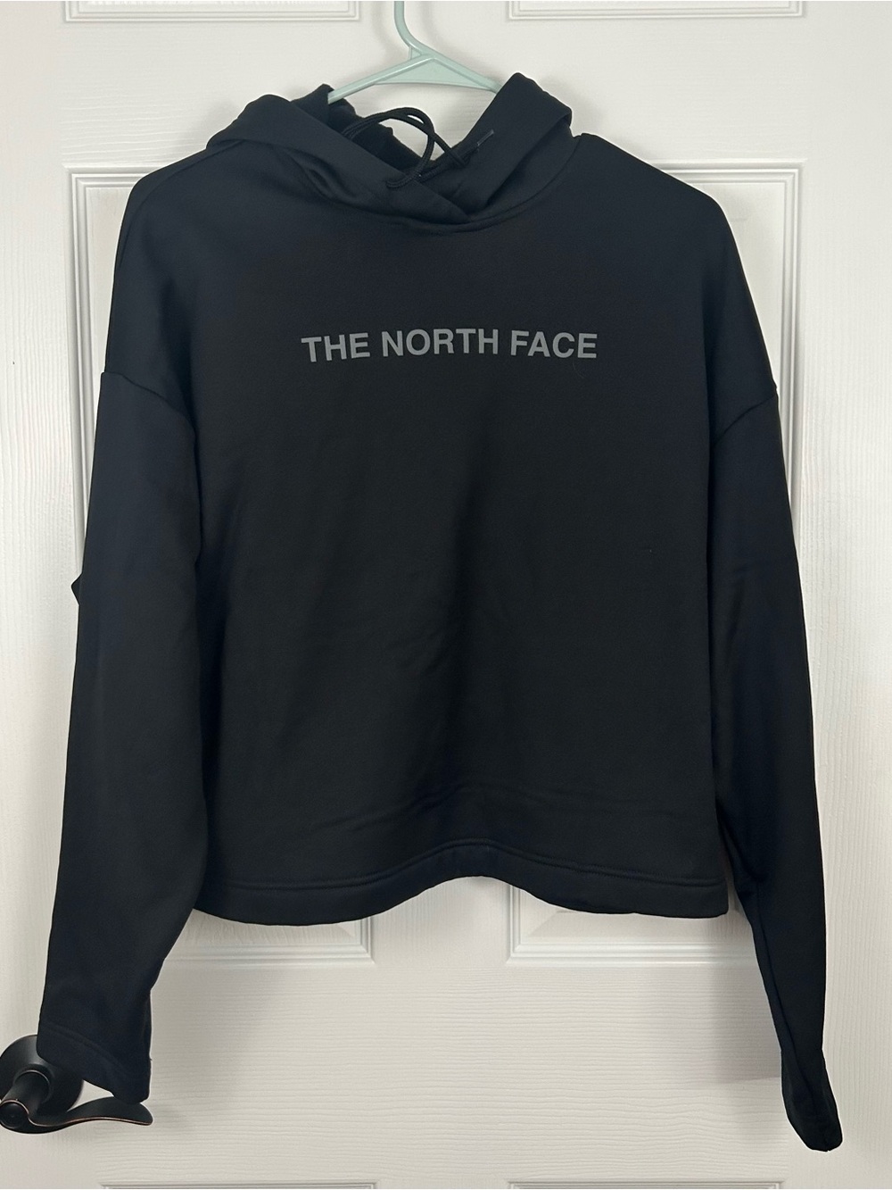 The North Face Cropped Black Hoodie Sweatshirt Women’s Large